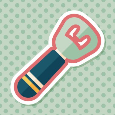 Uzun Gölge, eps10 ile mutfak eşyaları konserve açacağı düz simgesi