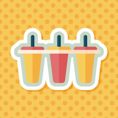 Uzun Gölge, eps10 ile mutfak eşyaları Buz yapıcı düz simgesi