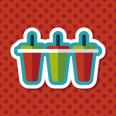 Uzun Gölge, eps10 ile mutfak eşyaları Buz yapıcı düz simgesi