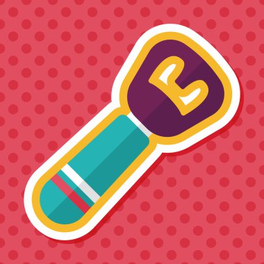 Uzun Gölge, eps10 ile mutfak eşyaları konserve açacağı düz simgesi