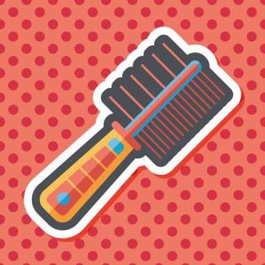 Uzun Gölge, eps10 ile evde beslenen hayvan köpek fırça düz simgesi