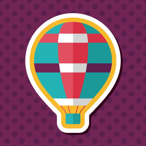 Transportation hot air ballon flat icon with long shadow,eps10