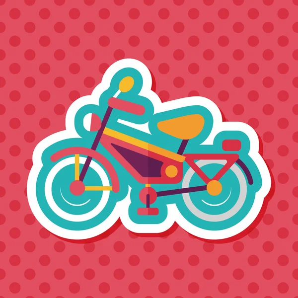 Transporte bicicleta icono plano con sombra larga, eps10 — Archivo Imágenes Vectoriales