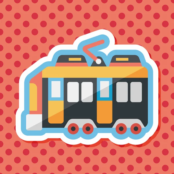 Transportation train flat icon with long shadow,eps10 — Stock Vector