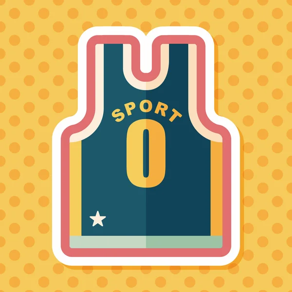 Basketbal kleding platte pictogram met lange schaduw, eps10 — Stockvector