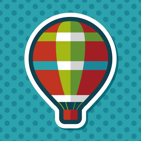 Transportation hot air ballon flat icon with long shadow,eps10