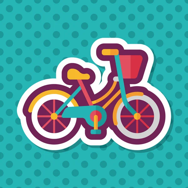 Transportation bicycle flat icon with long shadow,eps10