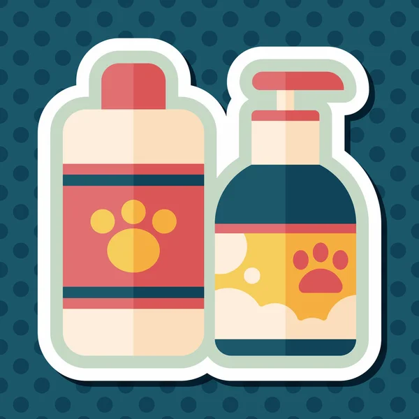 Pet shampoo flat icon with long shadow,eps10 — Stock Vector