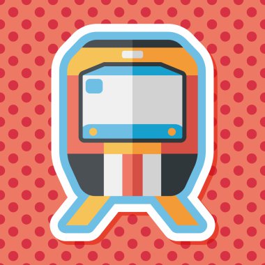 Uzun Gölge, eps10 ile ulaşım metro düz simgesi