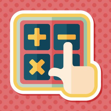 düz hesap makinesi simge uzun gölge, eps10 ile alışveriş