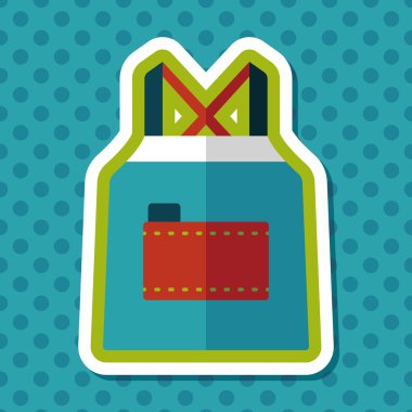 Uzun Gölge, eps10 ile mutfak önlük düz simgesi