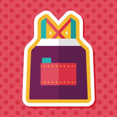 Uzun Gölge, eps10 ile mutfak önlük düz simgesi