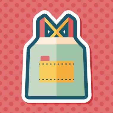 Uzun Gölge, eps10 ile mutfak önlük düz simgesi