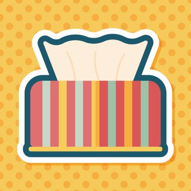 Uzun Gölge, eps10 ile mutfak eşyaları kağıt mendil düz simgesi