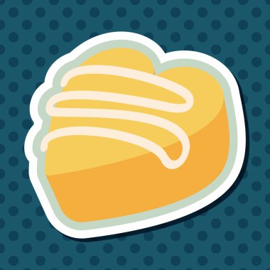 Uzun Gölge, eps10 ile Sevgililer günü çikolata düz simgesi