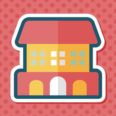 Bina uzun gölge, eps10 düz simgesiyle