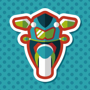 Uzun Gölge, eps10 ile ulaşım motosiklet düz simgesi