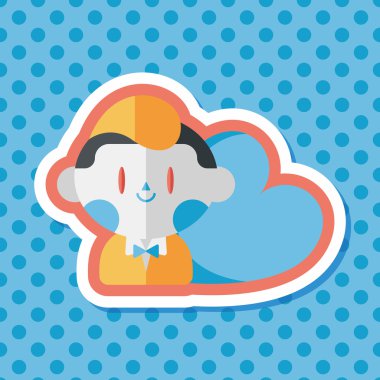 Uzun Gölge, eps10 ile Sevgililer günü çocuk düz simgesi