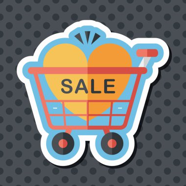 Uzun Gölge, eps10 ile Sevgililer Günü Satılık düz simgesi