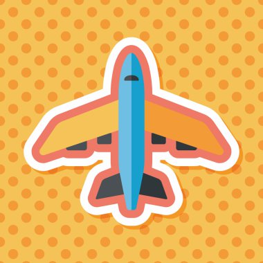 Uzun Gölge, eps10 ile ulaşım uçak düz simgesi