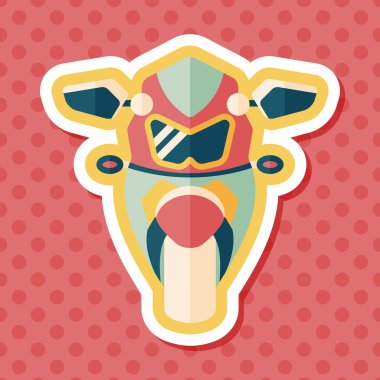 Uzun Gölge, eps10 ile ulaşım motosiklet düz simgesi