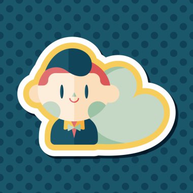 Uzun Gölge, eps10 ile Sevgililer günü çocuk düz simgesi