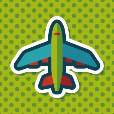 Uzun Gölge, eps10 ile ulaşım uçak düz simgesi