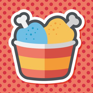 Uzun Gölge, eps10 ile tavuk bacakları düz simgesi