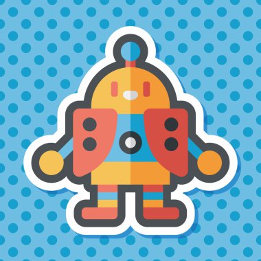 Uzun Gölge, eps10 robot düz simgesiyle