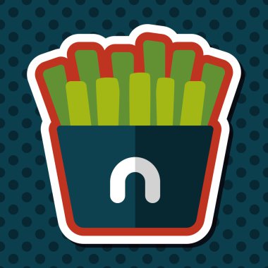 Uzun Gölge, eps10 patates kızartması düz simgesiyle