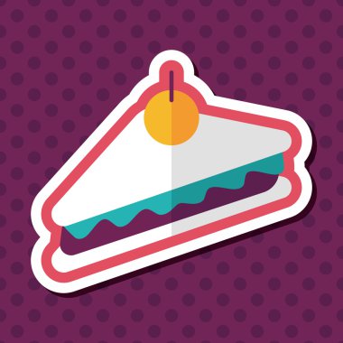 sandviç uzun gölge, eps10 düz simgesiyle