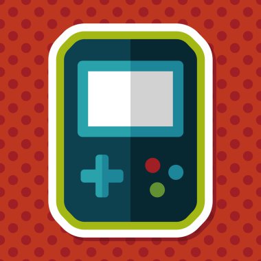 Uzun Gölge, eps10 ile el oyun konsolları düz simgesi