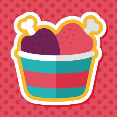 Uzun Gölge, eps10 ile tavuk bacakları düz simgesi