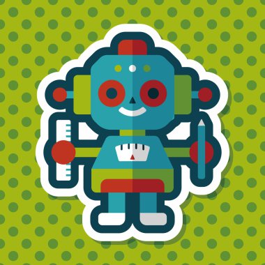 Uzun Gölge, eps10 robot düz simgesiyle