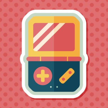 Uzun Gölge, eps10 ile el oyun konsolları düz simgesi