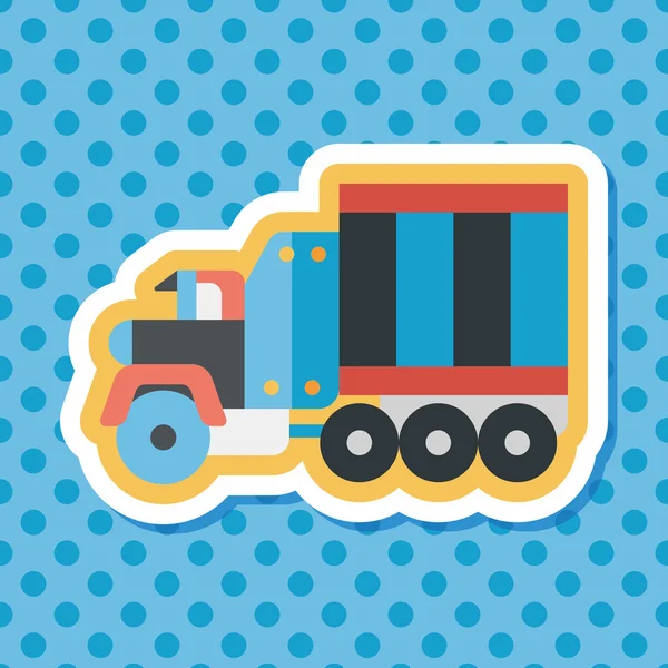 Транспорт Tow Truck flat icon with long shadow, eps10 — стоковый вектор