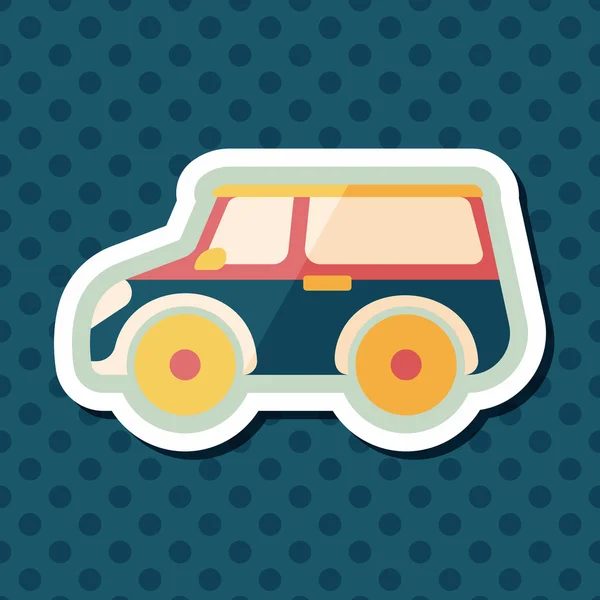 Транспорт Utility Vehicle flat icon with long shadow — стоковый вектор