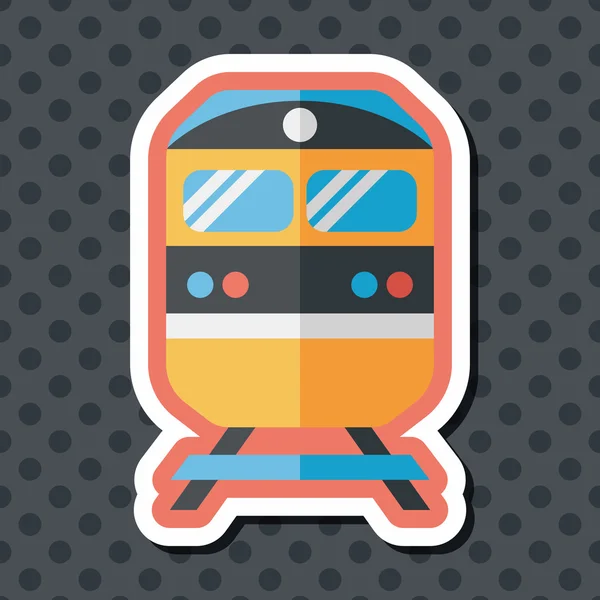 Transportation subway flat icon with long shadow,eps10 — Stock Vector