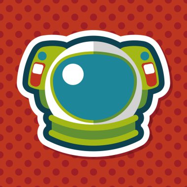 Uzun Gölge, eps10 ile uzay astronot düz simgesi