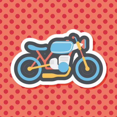 Uzun Gölge, eps10 ile ulaşım motosiklet düz simgesi