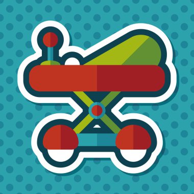 bebeğim walker düz simgesi ile uzun gölge, eps10