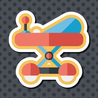 bebeğim walker düz simgesi ile uzun gölge, eps10