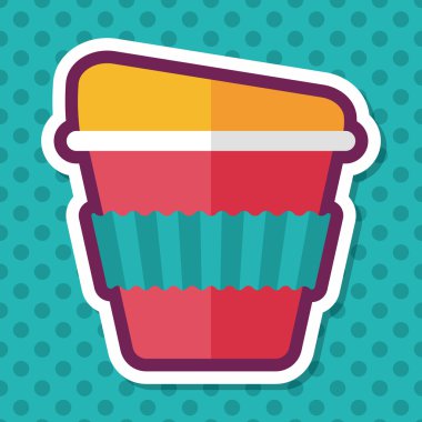 paket servisi olan restoran kahve uzun gölge, eps10 düz simgesiyle