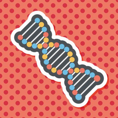 DNA uzun gölge düz simgesi