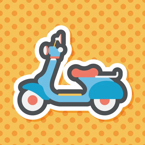 Transport scooter flat ikonen med långa skugga, eps10 — Stock vektor