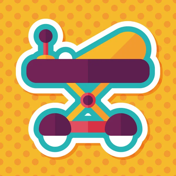 bebeğim walker düz simgesi ile uzun gölge, eps10