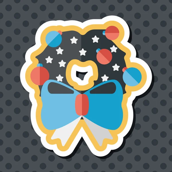 Noel şerit düz simgesi ile uzun gölge eps10