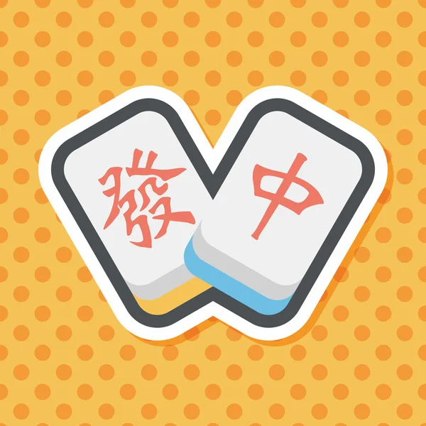 Китайський Новий рік плоских значок значок з довгі тіні, китайських гри — стоковий вектор