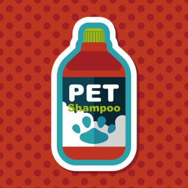 Uzun Gölge, eps10 ile evde beslenen hayvan şampuan düz simgesi