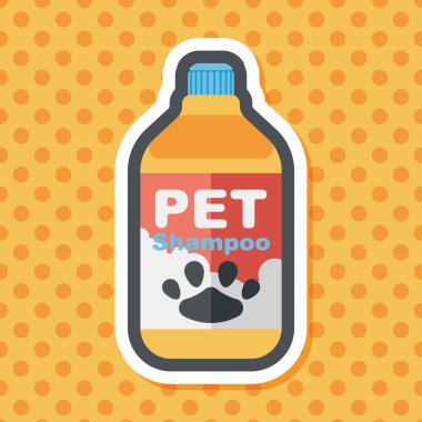 Uzun Gölge, eps10 ile evde beslenen hayvan şampuan düz simgesi